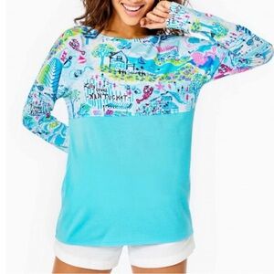 Lilly Pulitzer Finn Top in Lilly Loves Nantucket size Medium NWT